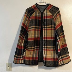 Cejon sweater women’s szM/S multicolor plaid reversible